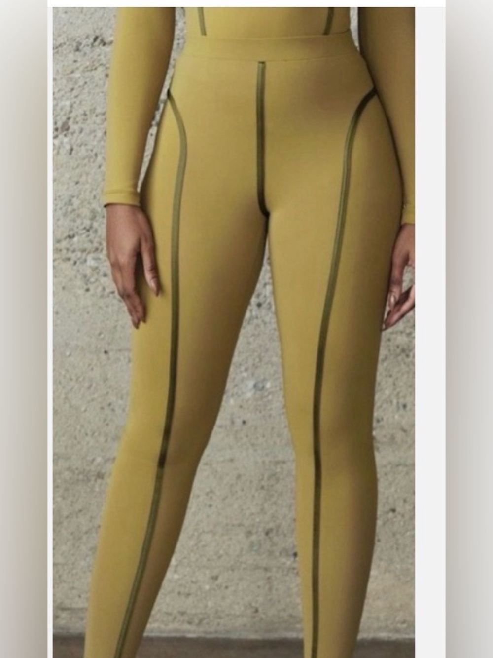 JLUX LABEL Temi Olive piping legging Sz medium